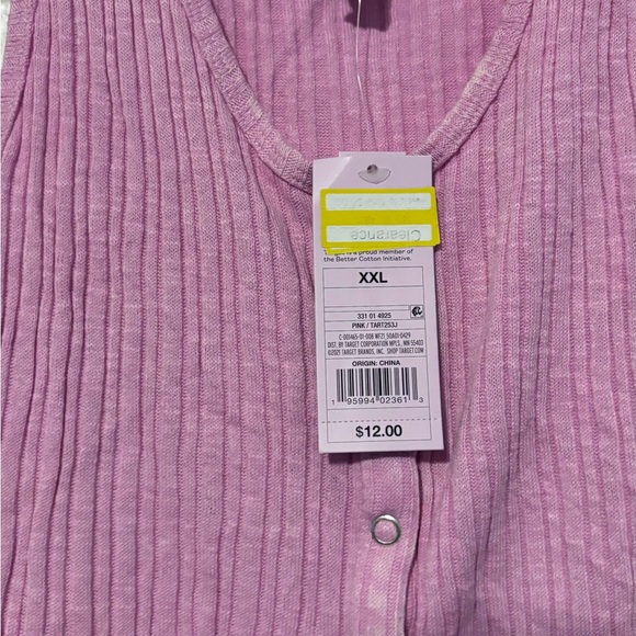 George Pink Ribbed Crop Top - Picture 2 of 2